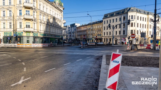 Fot. Robert Stachnik [Radio Szczecin] Zmiany dla kierowców na placu Zwycięstwa [WIDEO, ZDJĘCIA]