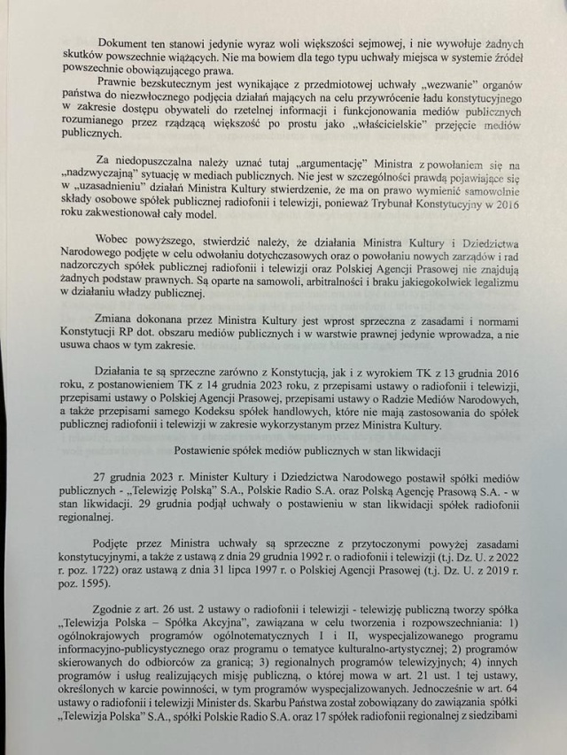 Mat. RMN Rada Mediów Narodowych o działaniach ministra kultury: Sprzeczne z zasadami konstytucyjnymi