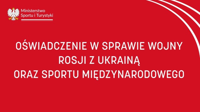 Ministrowie sportu z 34 krajów podpisali oświadczenie, w którym wyrazili stanowisko w sprawie startu rosyjskich i białoruskich sportowców w międzynarodowych zawodach jako neutralnych.