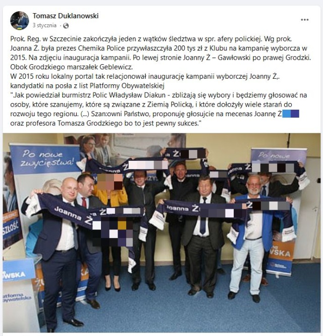 Joanna Ż. i Radosław C. są winni przywłaszczenia pieniędzy z kasy siatkarskiego Chemika Police - tak orzekł sąd.