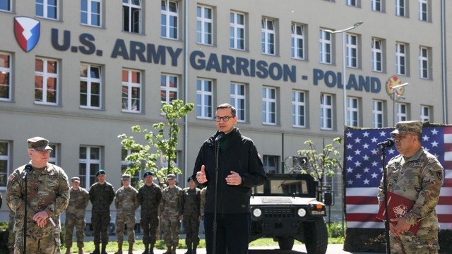 Premier Mateusz Morawiecki odwiedził amerykańską bazę wojskową Camp Kościuszko w Poznaniu.