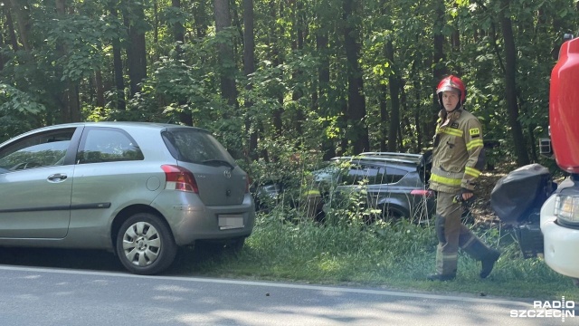Dwa samochody osobowe zderzyły się w okolicy jeziora Głębokiego na ulicy Zegadłowicza.