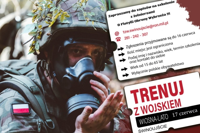Druga edycja Trenuj z Wojskiem w Świnoujściu już w ten weekend. To propozycja kilkugodzinnego szkolenia dla cywili, którzy chcieliby podnieść swoje poczucie bezpieczeństwa i nabyć nowe umiejętności pod okiem wykwalifikowanych instruktorów wojskowych.