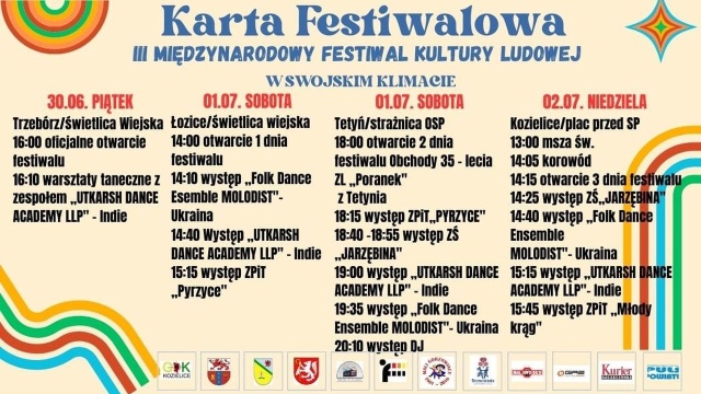 Występ zespołu folklorystycznego z Ukrainy oraz warsztaty taneczne rozpoczęły III Międzynarodowy Festiwal Kultury Ludowej W swojskim klimacie, który odbywa się na terenie gminy Kozielice.