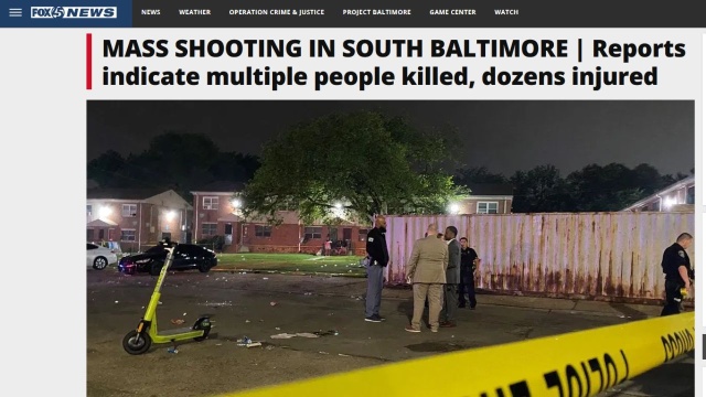 Strzelanina w amerykańskim mieście Baltimore na północ od Waszyngtonu.