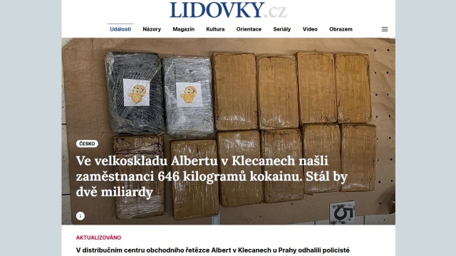 646 kilogramów kokainy znaleziono w magazynie dużej sieci spożywczej w Czechach. Jej czarnorynkowa wartość wynosi dwa miliardy koron, czyli prawie 370 milionów złotych.