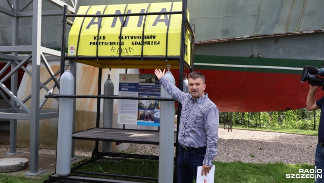 Kabina asekuracyjna Ania trafiła do kołobrzeskiego Skansenu Morskiego. Chodzi o konstrukcję wykorzystaną 50 lat temu w czasie wyprawy do zatopionego na Bałtyku wraku niemieckiego okrętu MS Wilhelm Gustloff.