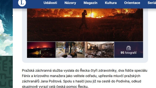 Praga zareagowała w ten sposób na prośbę o pomoc zgłoszoną przez władze w Atenach. Grecja zmaga się z rozległymi pożarami lasów od połowy lipca.