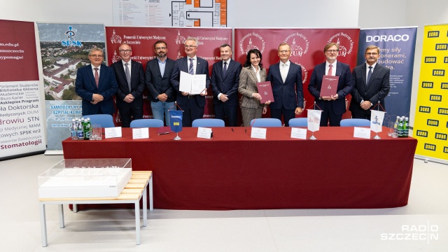 To początek inwestycji - powstanie nowy obiekt kliniczno-dydaktyczno-badawczy PUM, wraz z zagospodarowaniem terenu przy ul. Unii Lubelskiej w Szczecinie.