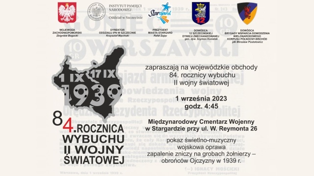 Cmentarz wojenny w Stargardzie przy ul. Reymonta będzie miejscem wojewódzkich obchodów 84. rocznicy wybuchu II wojny światowej.