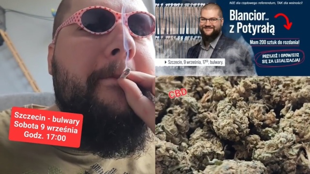Było już piwo z Menzenem, teraz szczeciński polityk Konfederacji zaprasza na blanta - czyli skręta z marihuaną.