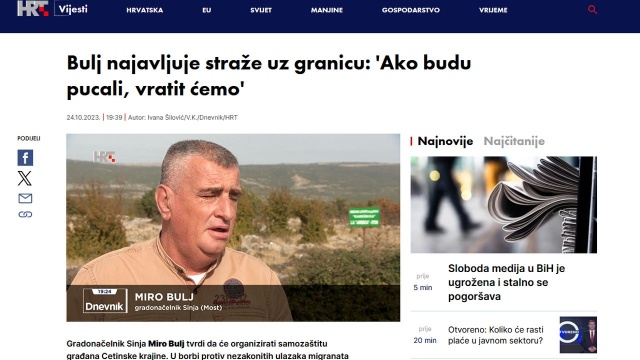 Mieszkańcy jednego z chorwackich miasteczek przy granicy z Bośnią i Hercegowiną chcą zorganizować oddział samoobrony. Nie czują się bezpieczni w związku z coraz większym napływem nielegalnych migrantów.