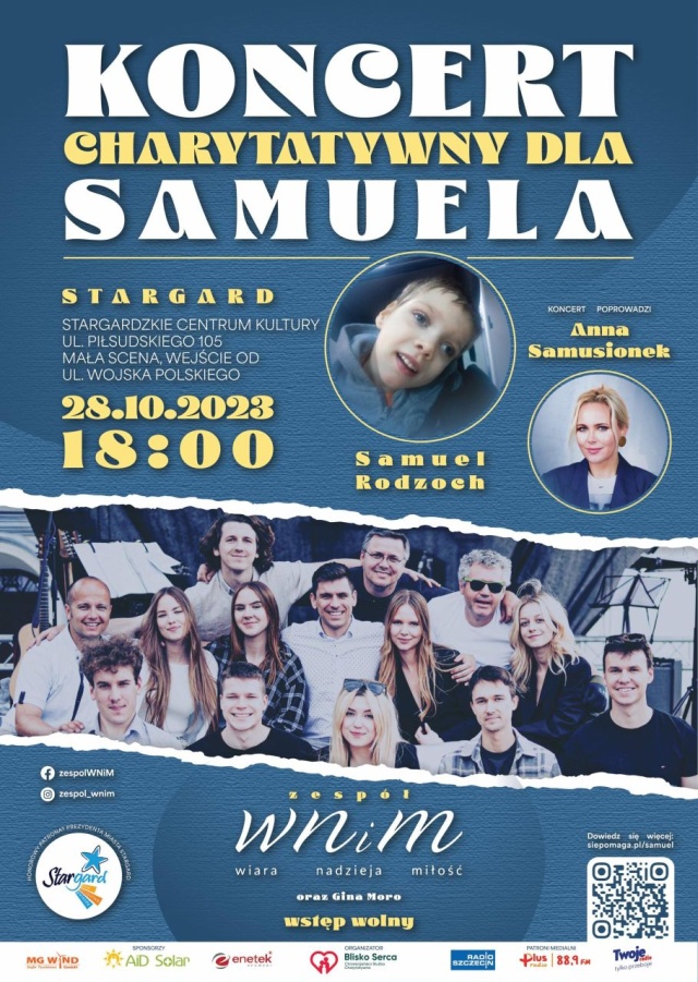Chcą pomóc sześcioletniemu dziecku - Stargardzkie Centrum Kultury zaprasza na koncert muzyki chrześcijańskiej grupy Wiara Nadzieja Miłość.