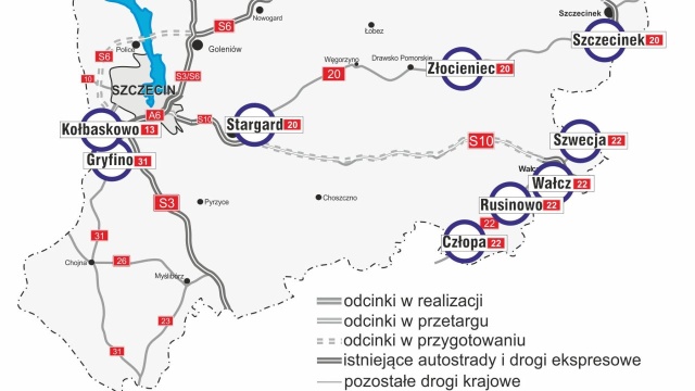 Chodzi o drogę krajową nr 22, która obecnie przebiega przez centrum miasta. Docelowo ominąć ma Wałcz od południa.