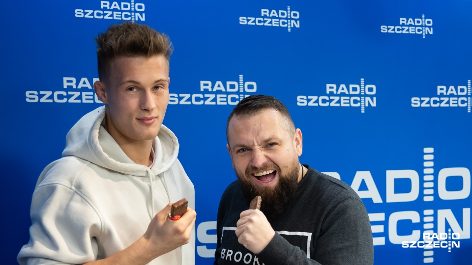 Oskar Szczepaniak (na zdj. po lewej). Fot. Robert Stachnik [Radio Szczecin]