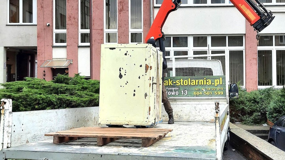 Eksponat podarował muzeum Bank Pekao SA, który przenosił sejf przy każdej przeprowadzce do kolejnej siedziby. źródło: https://kamienskie.info