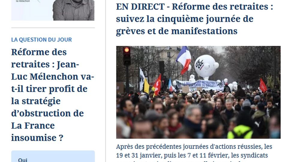 Ostatnie sondaże wskazują, że za zaostrzeniem protestów opowiadają się dwie trzecie Francuzów. źródło: https://www.lefigaro.fr/