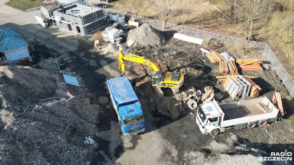 Dotychczas wszystkie roboty przebiegały zgodnie z planem, jednak wykonawca wystąpił właśnie o wydłużenie terminu realizacji inwestycji. Fot. Przemysław Polanin [Radio Szczecin]