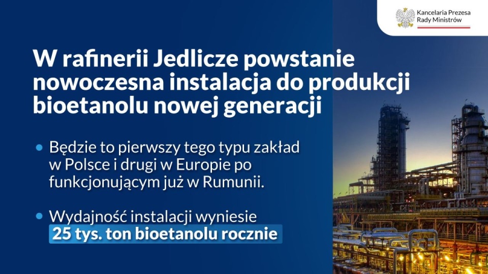 Premier Mateusz Morawiecki mówił, że rząd PiS ocalił tę rafinerię inwestując w nią duże środki. źródło: https://twitter.com/PremierRP