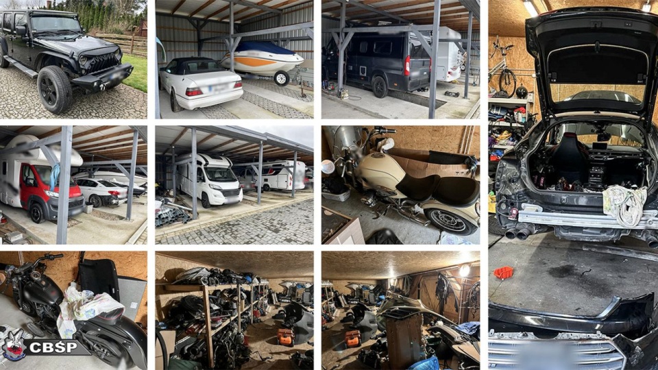 Na poczet przyszłych kar zabezpieczono też luksusowe samochody i motocykle. źródło: https://cbsp.policja.pl