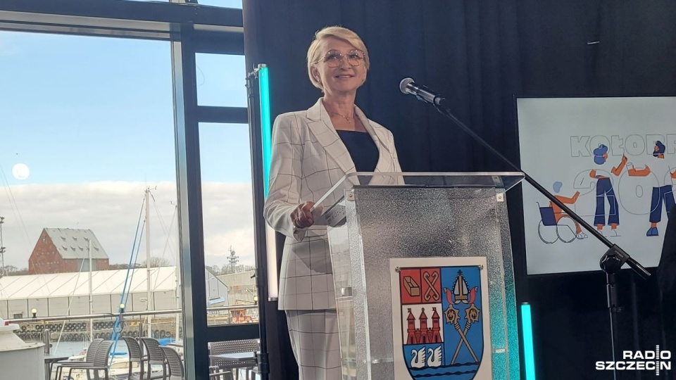 Swój akces do tytułu podczas oficjalnej gali ogłosiła prezydent Kołobrzegu, Anna Mieczkowska. Fot. Przemysław Polanin [Radio Szczecin]