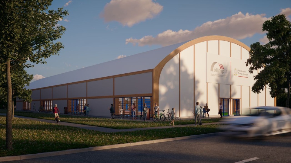 Program "Olimpia" zakłada dofinansowanie budowy tak zwanych hal łukowych. źródło: https://www.gov.pl/web/sport/program-olimpia--program-budowy-przyszkolnych-hal-sportowych