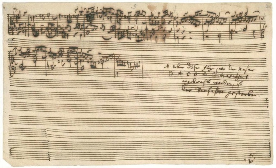 Ostatnia strona „Kunst der Fuge”. źródło: https://pl.wikipedia.org/wiki/Johann_Sebastian_Bach