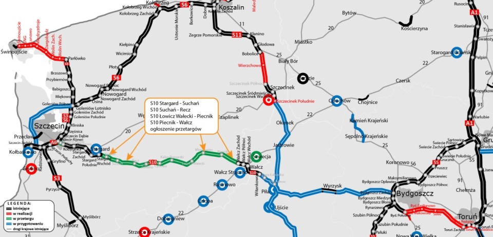 źródło: Generalna Dyrekcja Dróg Krajowych i Autostrad w Szczecinie