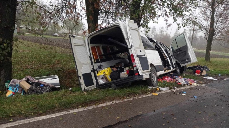 Do wypadku doszło około godz. 4.30. Fot. KPP Hrubieszów