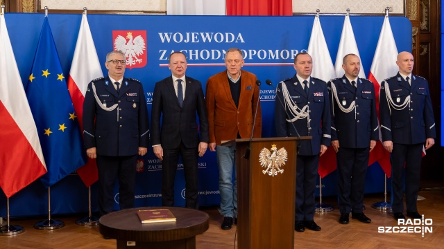 Fot. Robert Stachnik [Radio Szczecin] Nowi funkcjonariusze wstąpili do zachodniopomorskiego garnizonu [ZDJĘCIA, WIDEO]