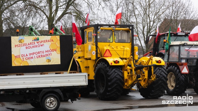 Fot. Robert Stachnik [Radio Szczecin] Kolejny dzień blokad. Rolnicy protestują [WIDEO, ZDJĘCIA]