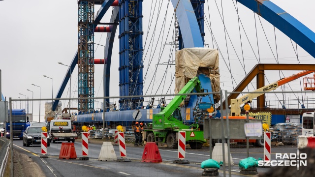 Fot. Robert Stachnik [Radio Szczecin] Kolejny fragment S3, czyli nowy most w Wolinie [WIDEO, ZDJĘCIA]