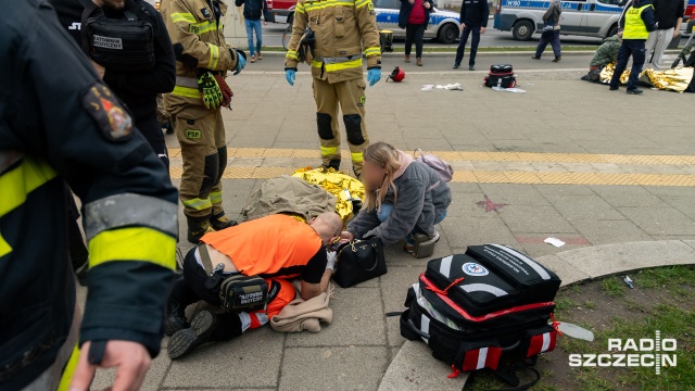Fot. Robert Stachnik [Radio Szczecin] 15 osób rannych na placu Rodła [ZDJĘCIA]