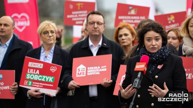 Fot. Robert Stachnik [Radio Szczecin] Szpital, mieszkanie, szkoła - Lewica prezentuje swój program na wybory samorządowe [ZDJĘCIA]