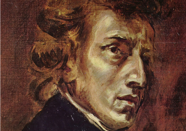 Fryderyk Chopin. Portret Eugène'a Ferdinanda Victora Delacroix. Źródło domena publiczna, polona.pl Szczecińskie Trio Animato w Lwowskiej Filharmonii Narodowej [ZDJĘCIA]