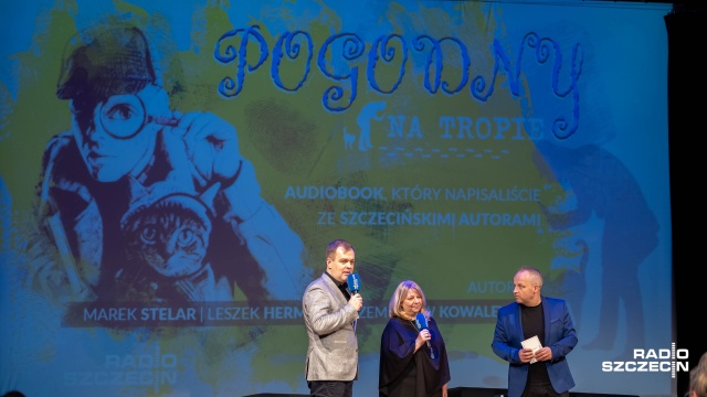 Fot. Robert Stachnik [Radio Szczecin] Słuchacze współtworzyli audiobooka. Spotkanie autorskie "Pogodny na tropie" w S1 [WIDEO, ZDJĘCIA]