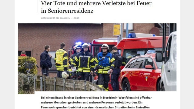 Tragiczne skutki pożaru w ośrodku dla seniorów w Niemczech. Co najmniej cztery osoby zginęły w miejscowości Bedburg-Hau w Nadrenii Północnej Westfalii.