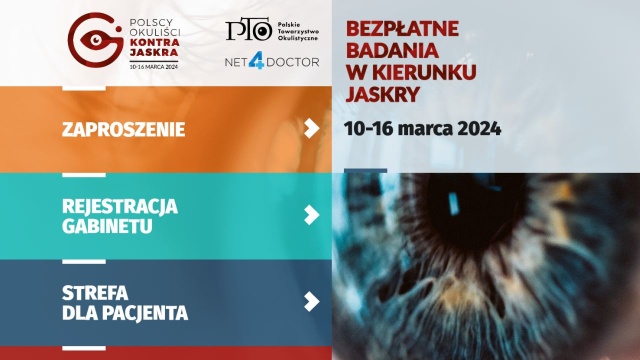 800 tysięcy Polaków ma jaskrę, a ponad połowa z nich nie wie o tym, że stopniowo traci wzrok - alarmują lekarze. Z okazji Światowego Tygodnia Jaskry od dziś do 16 marca w ramach akcji Polscy Okuliści Kontra Jaskra są organizowane badania w kierunku wykrycia tej choroby.