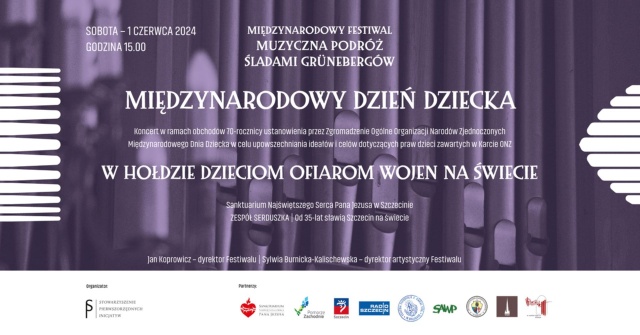 Organy w nowo wybudowanym kościele postawiła w roku 1930 firma Grneberg jako swoje opus 754. Dziś zabrzmią w Sanktuarium pw. Najświętszego Serca Pana Jezusa w Szczecinie. Rozpoczyna się Międzynarodowy Festiwal Muzyczna Podróż Śladami Grnebergów.