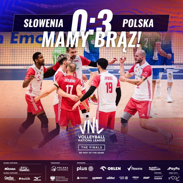 Reprezentacja Polski siatkarzy zajęła trzecie miejsce w rozgrywkach Ligi Narodów.