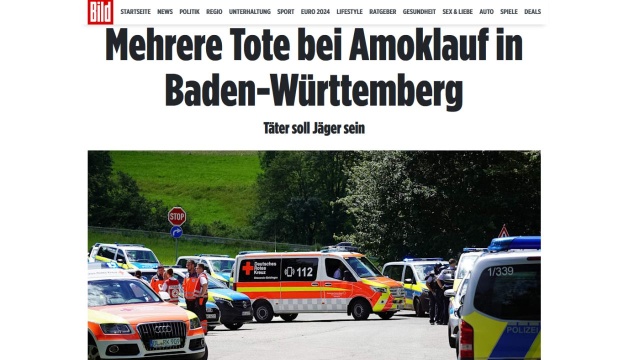 Trzy osoby nie żyją, są też ranni po strzałach, które padły na zachodzie Niemiec.