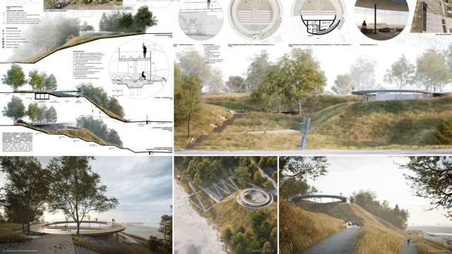 Gmina Postomino rozstrzygnęła konkurs architektoniczny na koncepcję zejścia na kąpielisko oraz promenadę u podnóża klifu. Wygrała propozycja architektów z Gdańska.