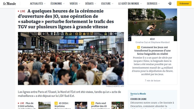 Paryż: władze mówią o sabotażu na kolei