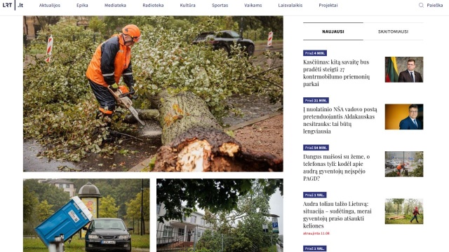 Kraje bałtyckie: połamane drzewa, brak prądu, zakłócenia w ruchu drogowym, lotniczym i kolejowym