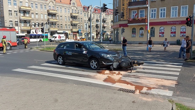 Wypadek w centrum Szczecina.