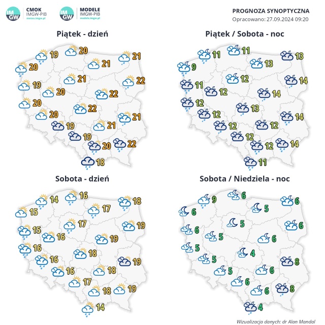 Weekend ma być słoneczny, ale chłodny. Największe spadki temperatury spodziewane są na południu i południowym wschodzie kraju.