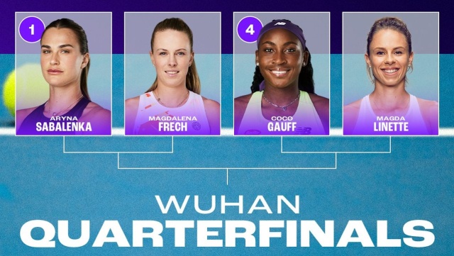 Magdalena Fręch odpadła w ćwierćfinale tenisowego turnieju rangi WTA rozgrywanego na twardych kortach w chińskim Wuhan.