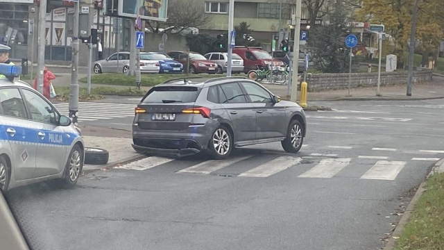 Kolizja nieopodal osiedla Przyjaźni w Szczecinie.