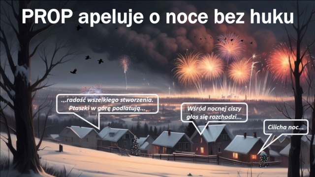 Państwowa Rada Ochrony Przyrody apeluje, żeby nie używać fajerwerków i petard. Powodowany przez nie huk wywołuje u zwierząt przerażenie i stres. Często prowadzi to do utraty zdrowia lub nawet życia.