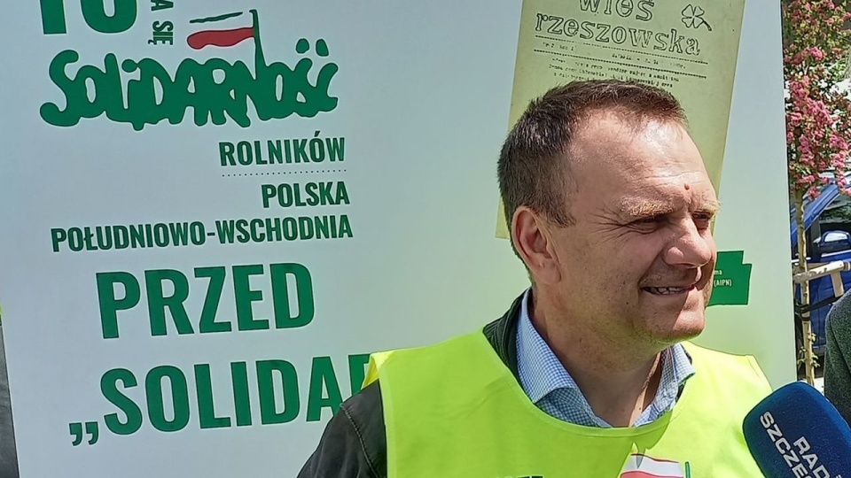 Stanisław Barna z Solidarności Rolników Indywidualnych. Fot. Radio Szczecin/archiwum